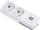 2 GANG EARTHED GROUP SOCKET + USB
