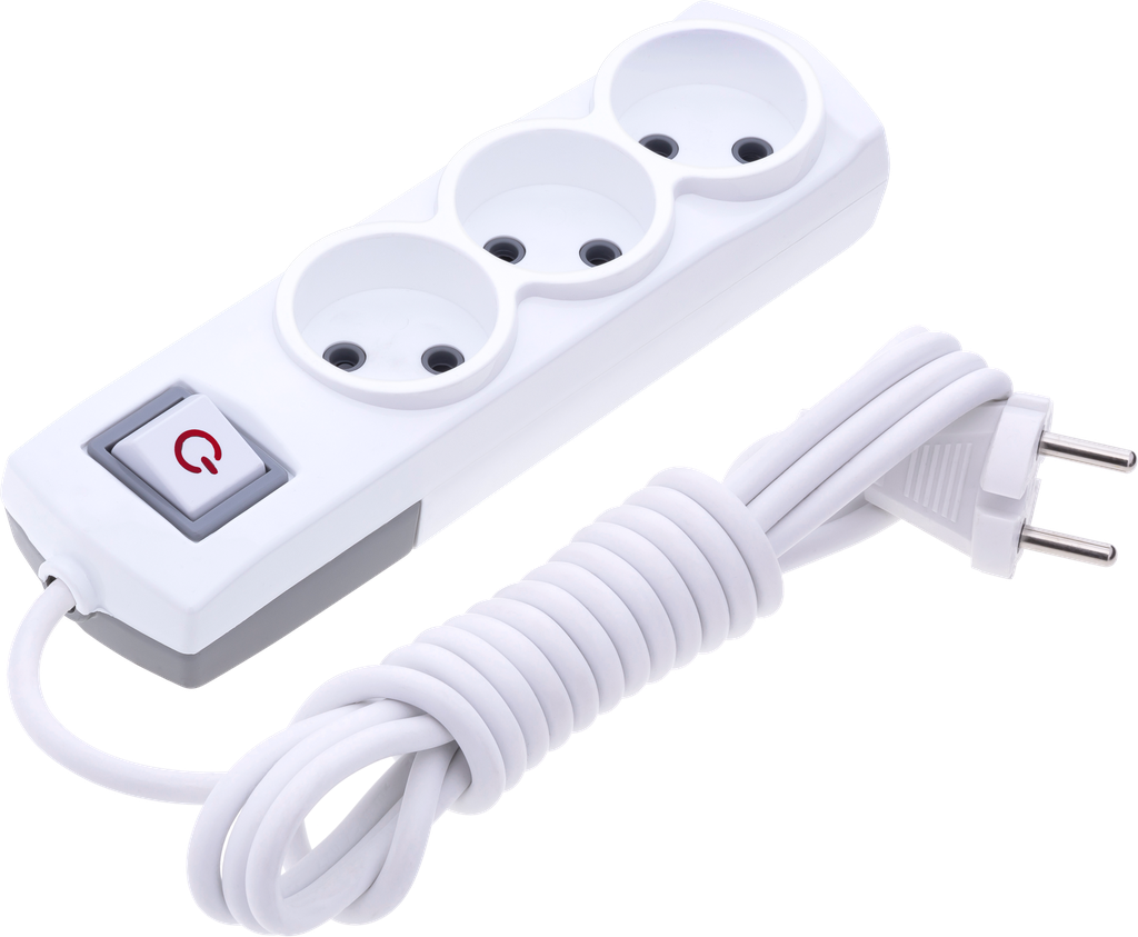3 GANG GROUP SOCKET + 2M CABLE + SWITCH