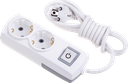 2 GANG EARTHED GROUP SOCKET + 2M CABLE + SWITCH