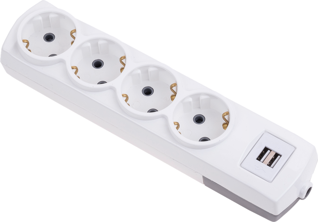 [4000USB] 4 مؤرض مأخذ مجموعة + USB