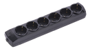 6 Gang Earthed With Terminal Group Socket (Black)