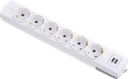 6 с заземлением групповая розетка + USB