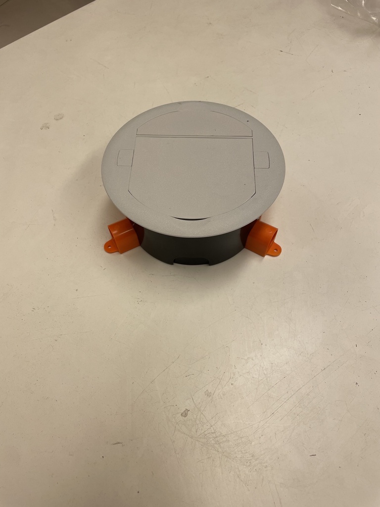 [KON 05 2923] 4 Module + 2 Jack Round Under-Floor Socket Box