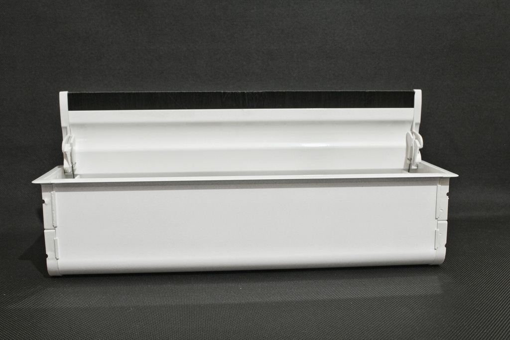 [KON 06 1603] 16 Module Desktop Spring Covered Socket Box (Empty) White
