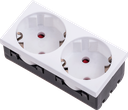 45 X 45 Dual Mains Socket (450 Angled)