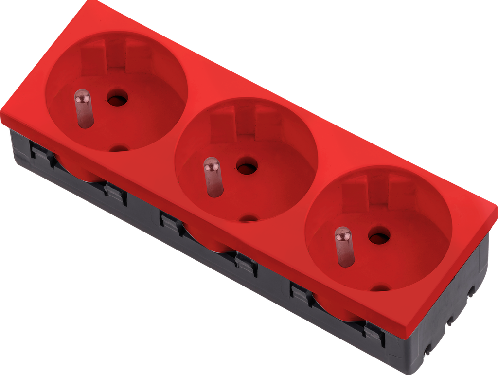 [KON 07 1403] 45 X 45 Triple UPS Socket (450 Angled)