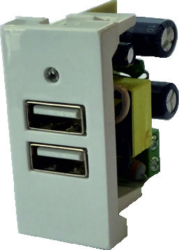 [KON 07 1712] 45 X 22.5 Dual USB Charging Adapter 2000 Ma