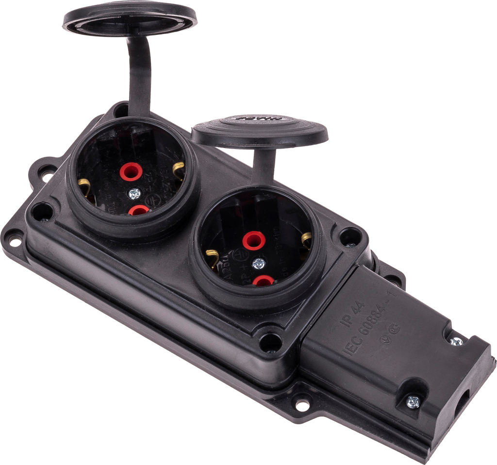1X16A 2 Lİ TOPRAKLI KAUÇUK PRİZ IP44