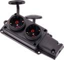 1X16A 2 Lİ TOPRAKLI KAUÇUK PRİZ IP44
