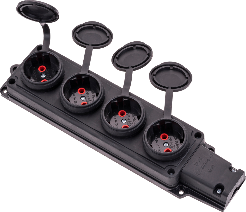 [MK107] 1*16 A MONOPHASE EARTHED 4 GANG SOCKET