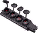 1X16A 4 LÜ TOPRAKLI KAUÇUK PRİZ IP44